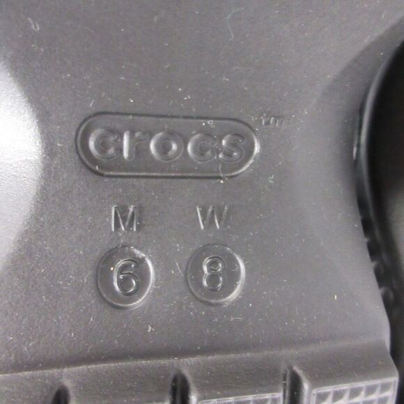 CROCS Stomp Metallic Penny Loafer Mens Sz 6 Black Silver Platform Clog Shoes NEW - Picture 8 of 11